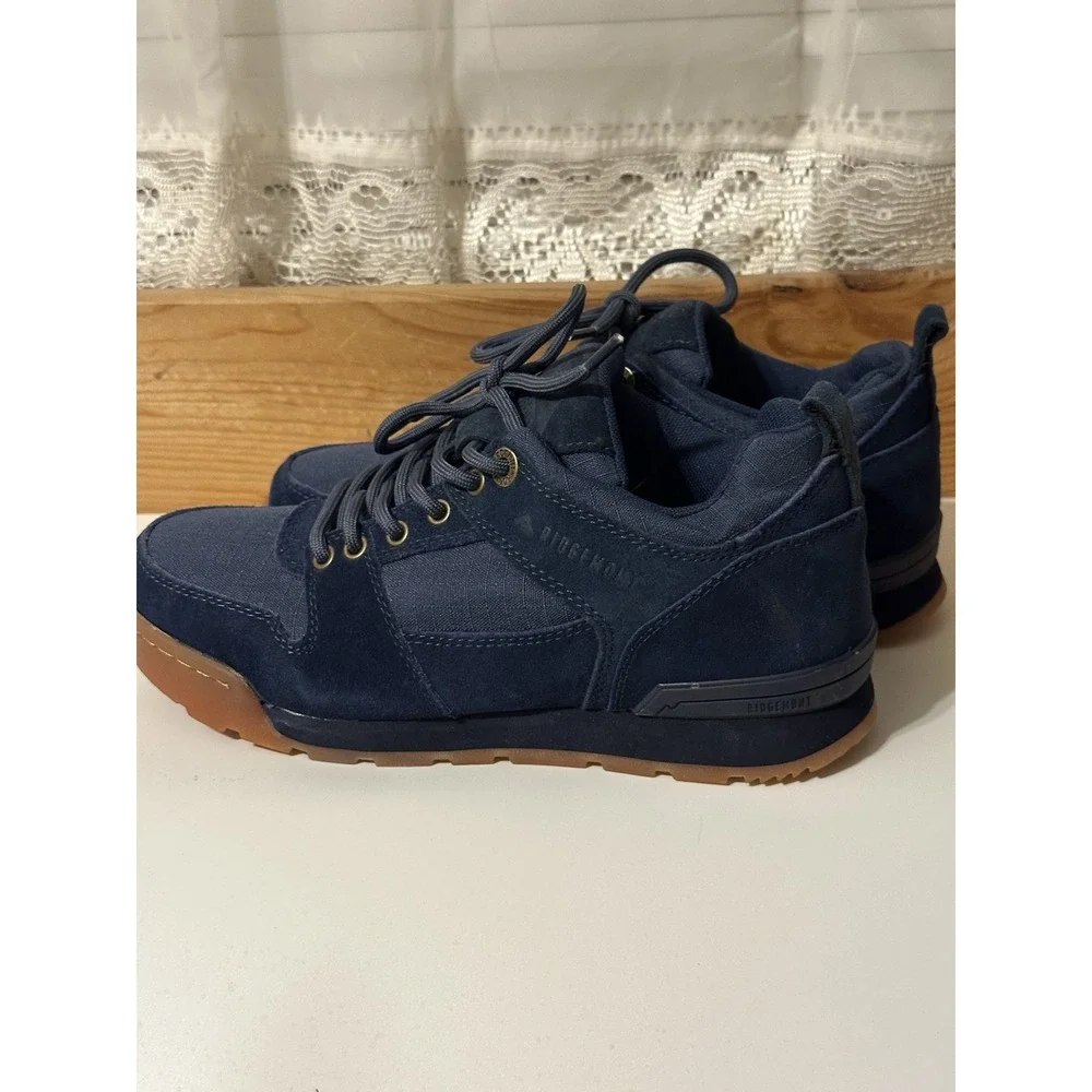 Ridgemont Monty Hiking Shoes Mens 6 Womens 7.5 Dark Blue Suede & Canvas Sneakers